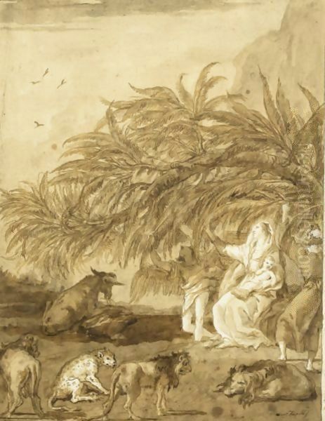 The Holy Family And The Miracle Of The Palm Tree - view 1