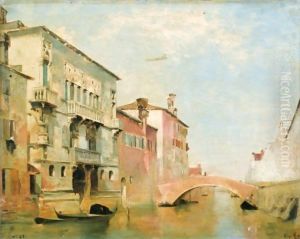 View Of Canal Della Misericordia, Venezia by Eugene Fromentin
