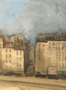 Banks Of The Seine, Paris by Antoine Vollon