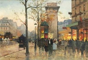 Busy Boulevard By The Porte Saint-Denis
