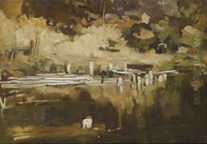 Landscape by Konstantin Alexeievitch Korovin