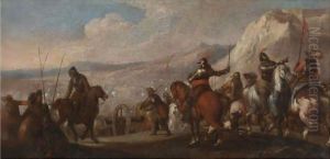 Soldiers Getting Ready For Battle by Salvator Rosa