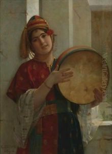 The Tambourine Player by Guillaume Charles Le Brun
