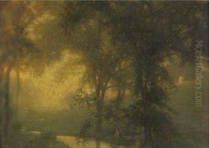 Landscape With Figures by Louis Loeb