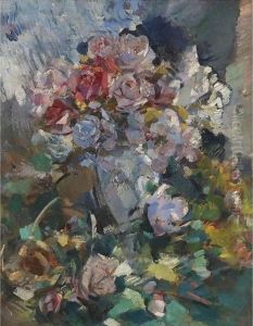 Still Life Of Flowers by Konstantin Alexeievitch Korovin