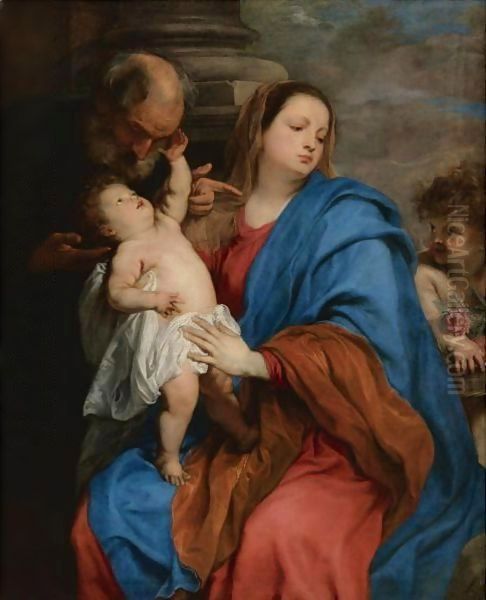 Holy Family With An Angel, Perhaps The Rest On The Flight Into Egypt - view 1