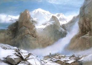 A View Of Mont Blanc by Henry Bright