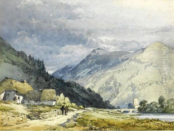Figures Before A Cottage, Traditionally Identified As On The Rhine - view 1