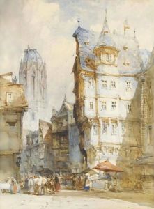 The Market, Frankfurt by William Callow