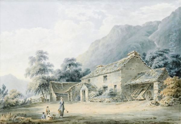 Figures Before A Farm House, Traditionally Identified As Keskadale, Cumbria - view 1
