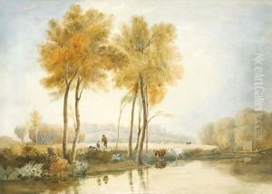 Boys And Cattle On The Banks Of The Thames, Windsor