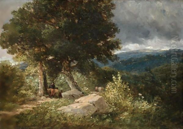 Travellers On The Road To Bettwys-Y-Coed - view 1