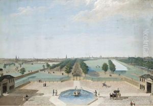 View Of St. James Park From Buckingham House by Karl-Georg Enslen