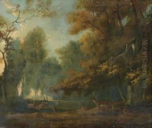 Deer In A Forest by Sawrey Gilpin