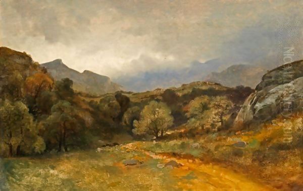 Prairie, Arbres, Chemin Au Pied Des Alpes Meadow, Trees, Path Beneath The Alps - view 1