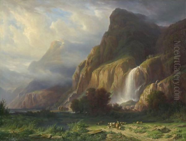 Fall Of Sallenche, 1855 - view 1