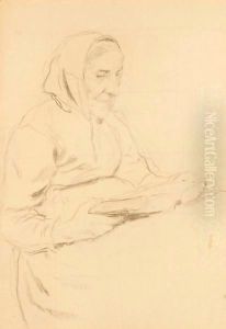 Woman Reading The Bible by Albert Anker