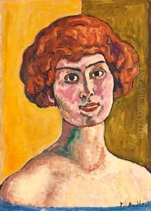 Portrait Of A Young Woman With Red Hair, 1912 by Ferdinand Hodler