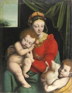 Madonna Col Bambino E San Giovannino