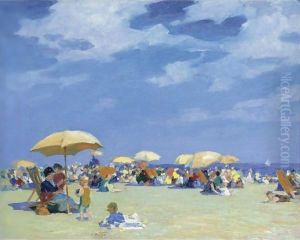 Beach At Far Rockaway by Edward Henry Potthast