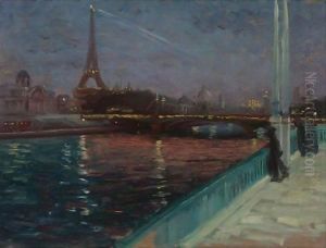 The Eiffel Tower At Night by Alfred Henry Maurer
