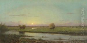Sunset Over Newburyport Meadows by Martin Johnson Heade