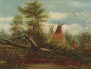 Assiniboine Encampment by John Mix Stanley