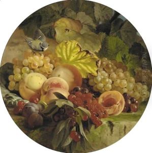 Still Life Of Fruit With Chaffinch