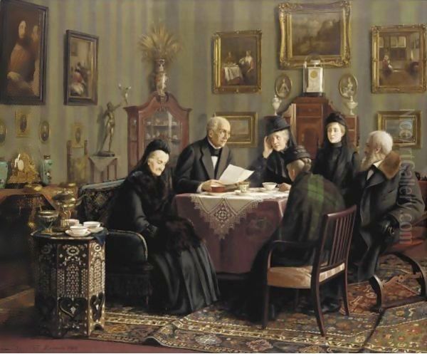 Reading The Will by Carl Johann Spielter