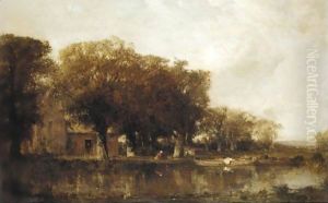 Farm In Holland by Felix Ziem