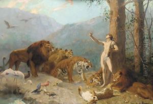 Orpheus Charming The Animals by Gustave Surand