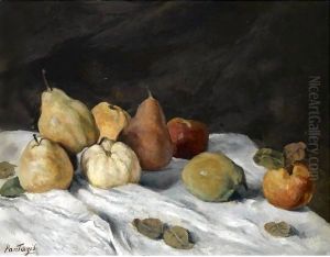 Still Life With Pears, Apples And Quinces by Pericles Pantazis
