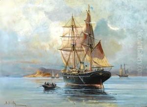 Boats At Sea by Vasilios Chatzis
