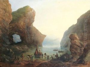 Unloading The Catch by Richard Bridges Beechey