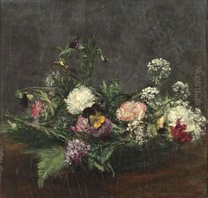 Fleurs by Ignace Henri Jean Fantin-Latour
