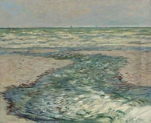 Riviere De Pourville, Maree Basse by Claude Oscar Monet