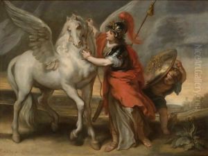 Athena And Pegasus by Theodor Van Thulden