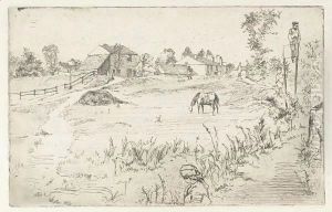 Landscape With The Horse by James Abbott McNeill Whistler