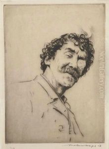 Portrait Of Whistler by Mortimer Ludington Menpes