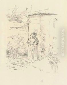 Confidences In The Garden by James Abbott McNeill Whistler