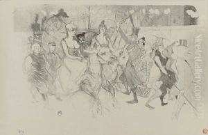 Une Redoute Au Moulin Rouge by Henri De Toulouse-Lautrec