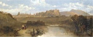 Distant View Of Edinburgh by David Roberts