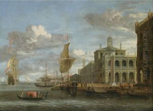 Venice, A Capriccio View From The Bacino With The Piazzetta And Dutch Shipping