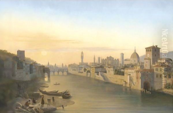 Florence, A View Of The River Arno - view 1