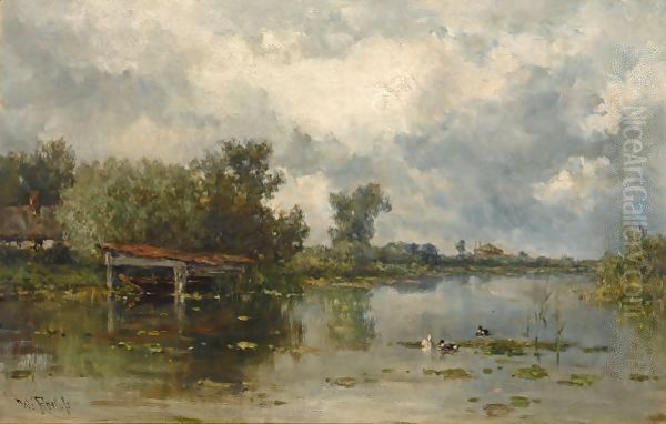 A Boathouse In A Polder Landscape - view 1
