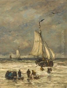 Unloading The Catch by Hendrik Willem Mesdag