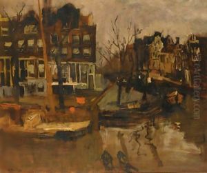 A View Of The Brouwersgracht, Amsterdam by George Hendrik Breitner