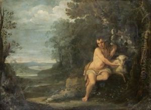 Saint John The Baptist In The Wilderness by Annibale Carracci