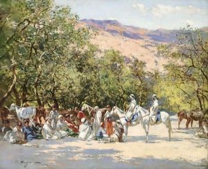 The Halt by Victor Pierre Huguet