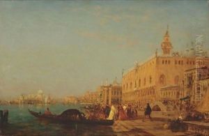 La Gondole, Quai Des Esclavons by Felix Ziem
